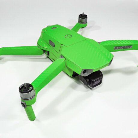 DJI MAVIC AIR 2  + RC - SKIN - CARBON GRÜN/GREEN - 3-5x Batterie / Folie / Decal