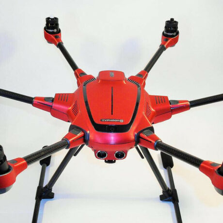 YUNEEC TYPHOON H3 - SKIN - ALU ROT GEBÜRSTET / RED BRUSHED / Wrap / Decal / Foil